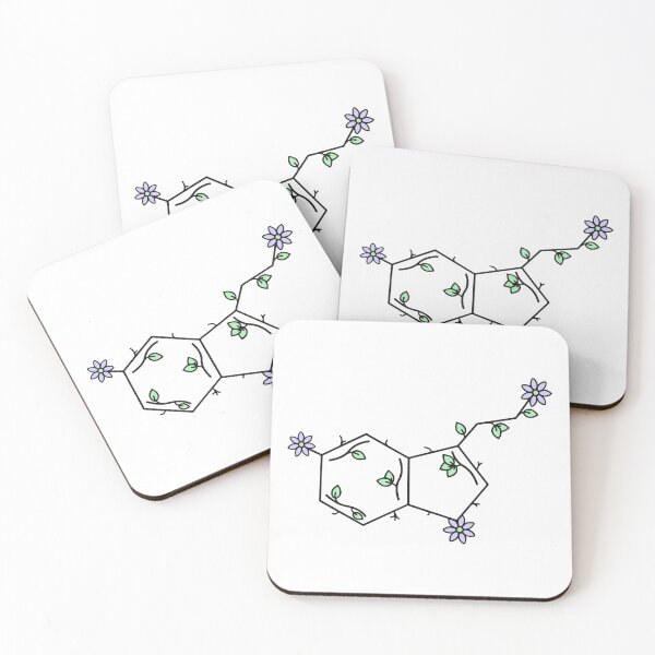 Item preview, Serotonin neurotransmitter organic with flower and leaves floral. designed and sold by labstud.