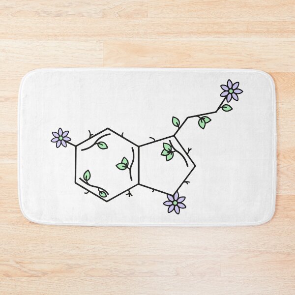 Item preview, Serotonin neurotransmitter organic with flower and leaves floral. designed and sold by labstud.