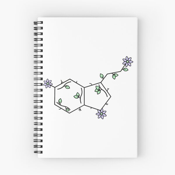 Item preview, Serotonin neurotransmitter organic with flower and leaves floral. designed and sold by labstud.