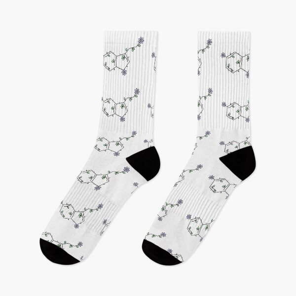 Item preview, Serotonin neurotransmitter organic with flower and leaves floral. designed and sold by labstud.