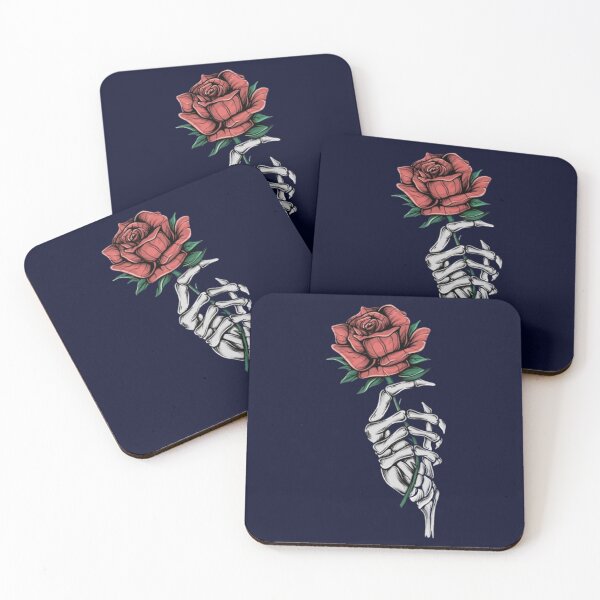 Item preview, Skeleton holding rose designed and sold by Rakos-Merch.