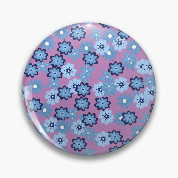 Item preview, Blue Flowers on Purple designed and sold by RiadMannan.