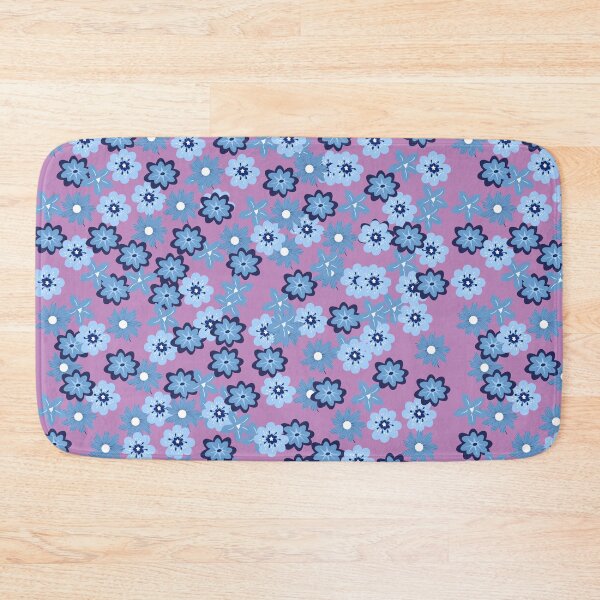 Item preview, Blue Flowers on Purple designed and sold by RiadMannan.