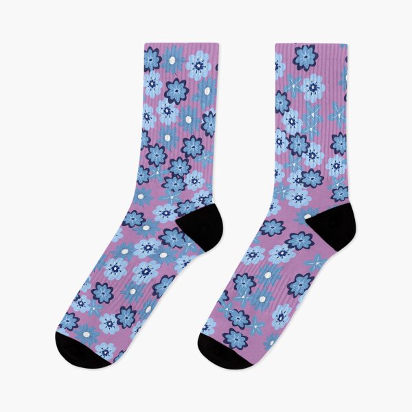 Item preview, Blue Flowers on Purple designed and sold by RiadMannan.