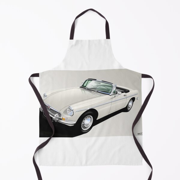 Artikelvorschau, MG B Roadster Illustration - Altenglisch weiß entworfen und verkauft von RJWautographics.