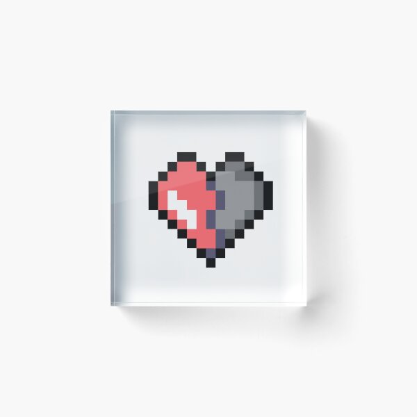 Item preview, Retro half broken heart 8 bit designed and sold by chortlzdesigns.