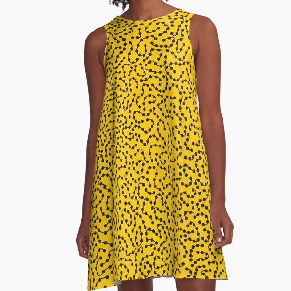 yellow art yayoi kusama A-Line Dress
