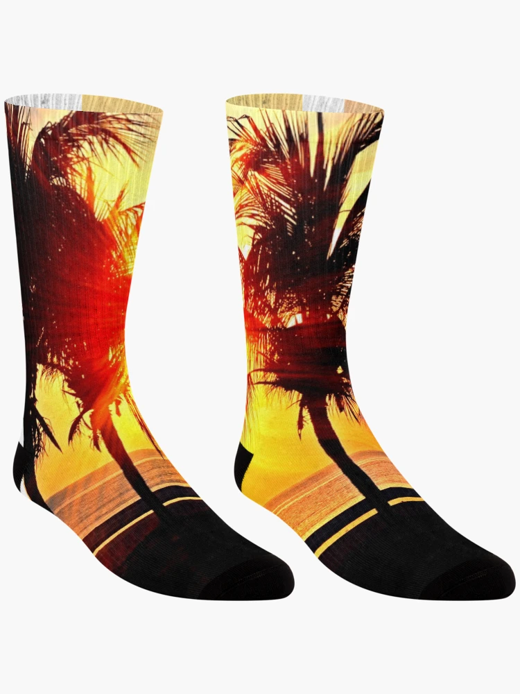 Thumbnail 3 of 5, Socks, Sunset design designed and sold by Roshan Keenoo.