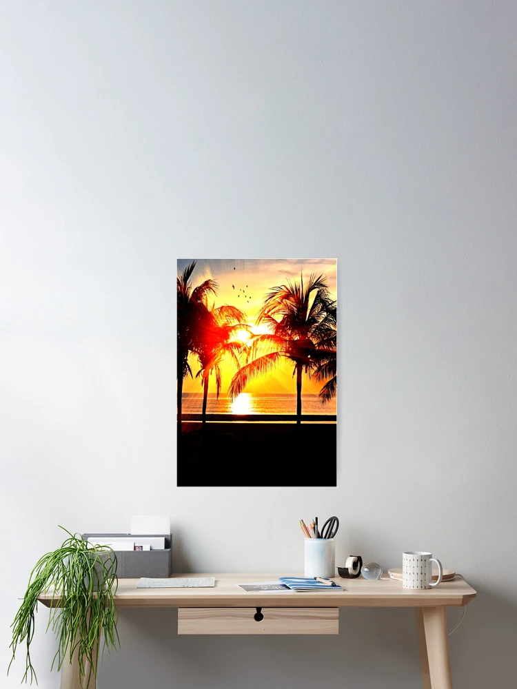 Thumbnail 2 of 3, Poster, Sunset design designed and sold by Roshan Keenoo.