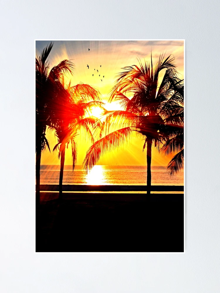 Thumbnail 1 of 3, Poster, Sunset design designed and sold by Roshan Keenoo.