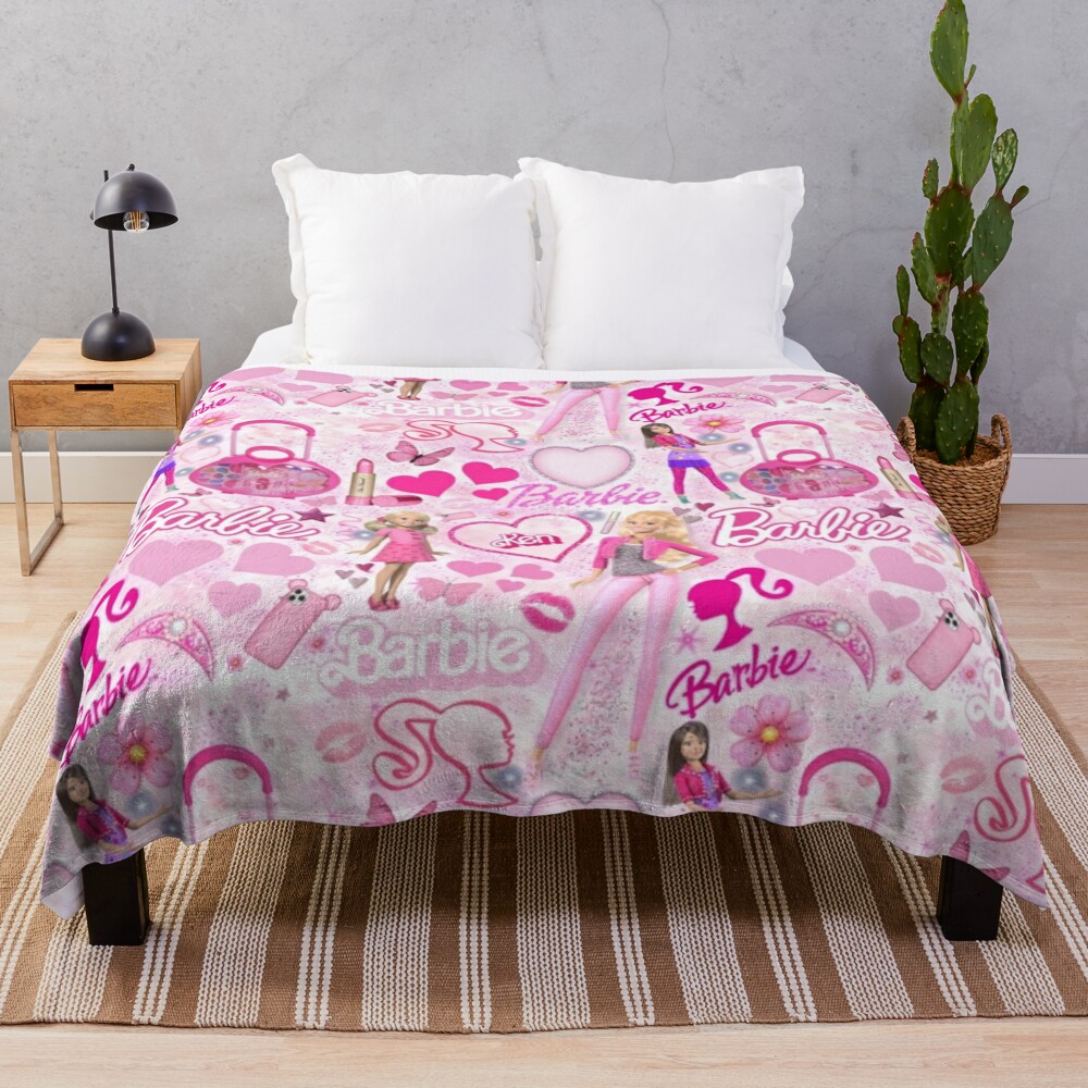 Get A Beautiful Barbie Throw Blanket For Your Little Doll