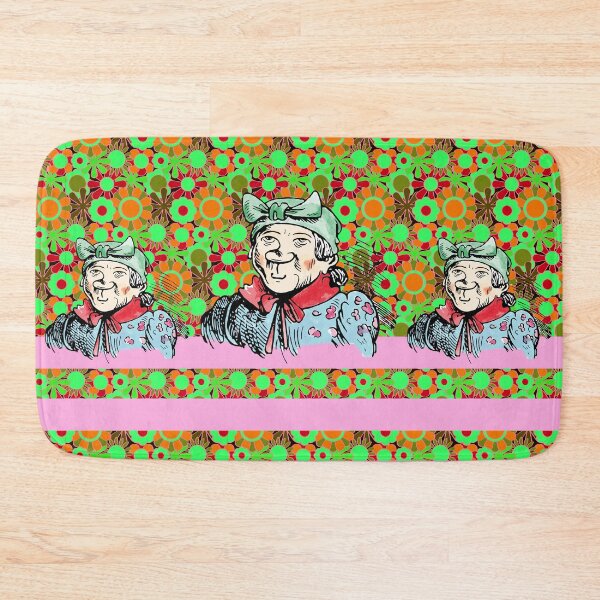 Item preview, Witwe Bolte, floral pattern, colorful illustration Wilhelm Busch designed and sold by Mauswohn.