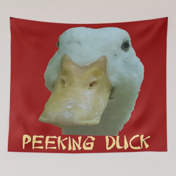 Item preview, Quirky Peeking Duck Face Over Punny Asian Text designed and sold by taiche.