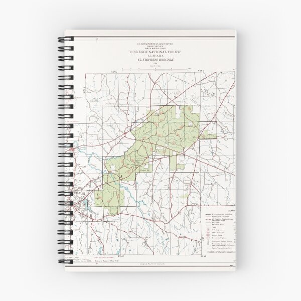 Item preview, Tuskegee National Forest Map (1972) Alabama Woodland Reserve Atlas designed and sold by BravuraMedia.