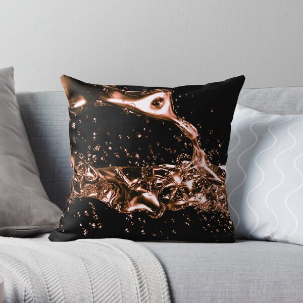 Fantastic Melted Copper Design Throw Pillow