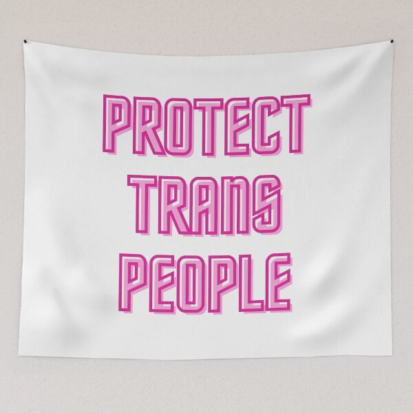 Item preview, Protect Trans People Pink designed and sold by CJ Vanderbeek.