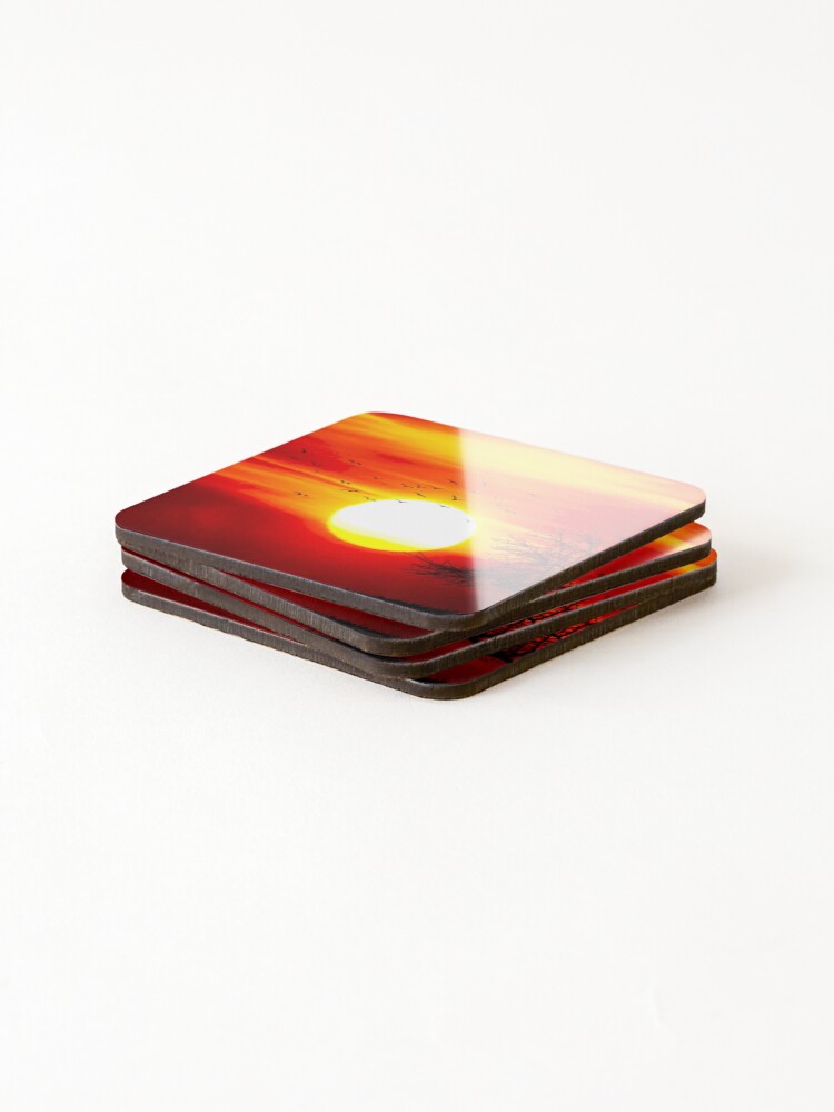 Thumbnail 4 of 5, Coasters (Set of 4), Sunset design designed and sold by Roshankeenoo.