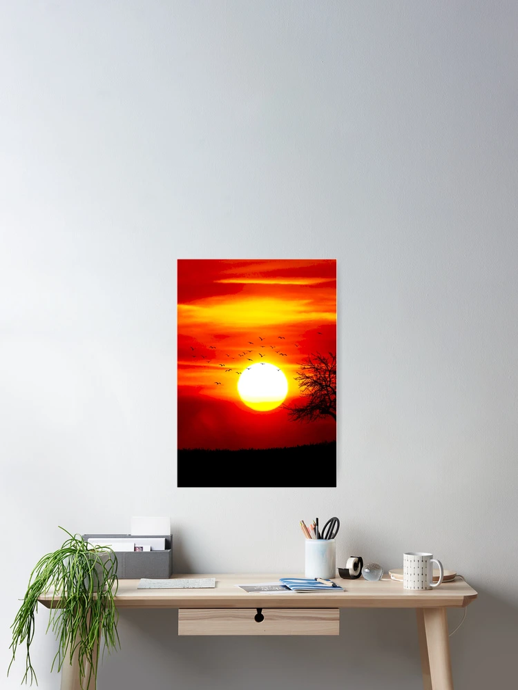 Thumbnail 2 of 3, Poster, Sunset design designed and sold by Roshan Keenoo.