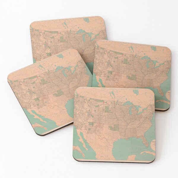 Item preview, Old United States & North America Map (1885) Vintage USA Atlas designed and sold by BravuraMedia.