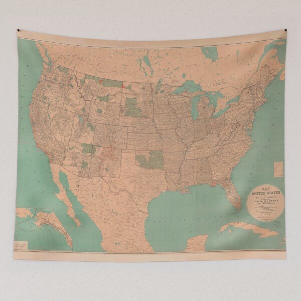 Item preview, Old United States & North America Map (1885) Vintage USA Atlas designed and sold by BravuraMedia.