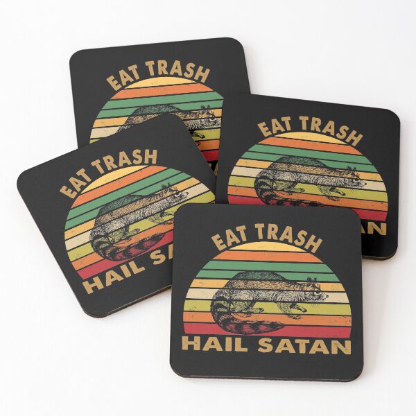 Item preview, Eat Trash Hail Satan Raccoon Pentagram Satanic Garbage Gang designed and sold by polonisisi41.