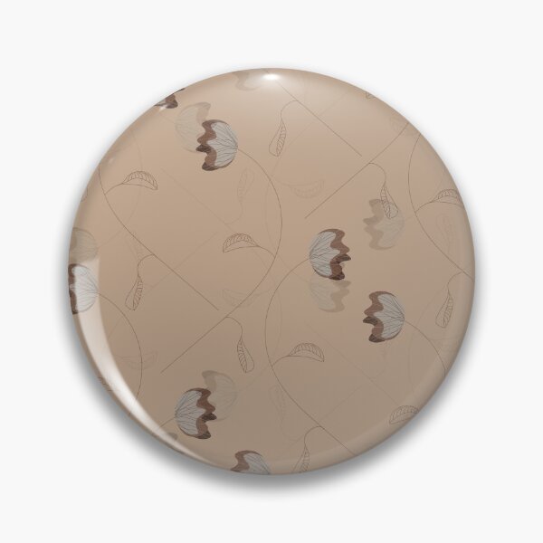 Item preview, blue flowers on a beige background designed and sold by veur.