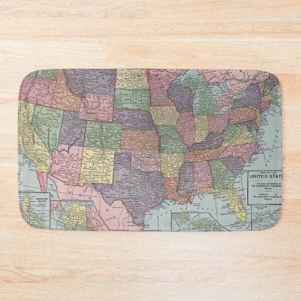 Item preview, Old United States Map (1925) Vintage USA Atlas designed and sold by BravuraMedia.