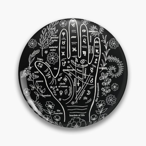 Item preview, Palm Reading Fortune Telling Divination Chart - Floral designed and sold by GrimButterfly.