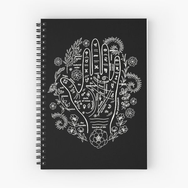 Item preview, Palm Reading Fortune Telling Divination Chart - Floral designed and sold by GrimButterfly.