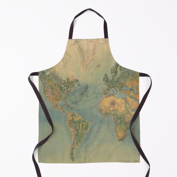 Item preview, Old World Maritime Fuel Station Shipping Routes Map (1920) Vintage Global Nautical Boating Atlas designed and sold by BravuraMedia.