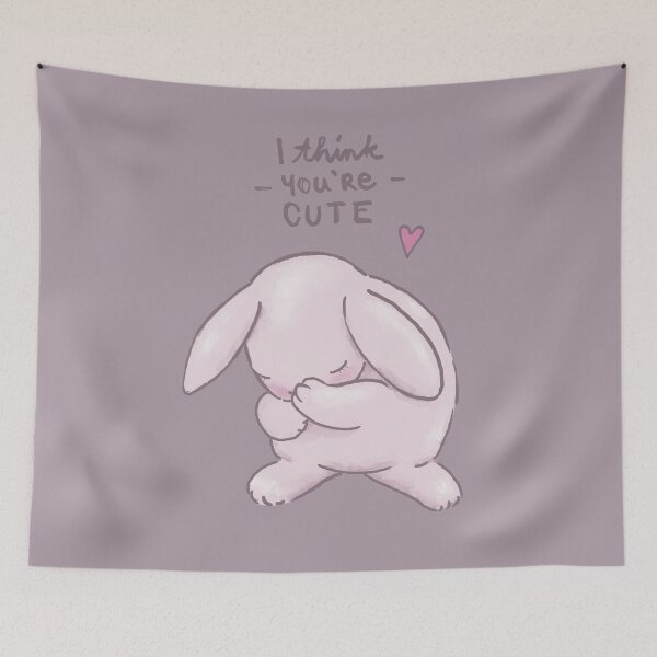 Item preview, I think you are cute, shy rabbit in love designed and sold by marina63.