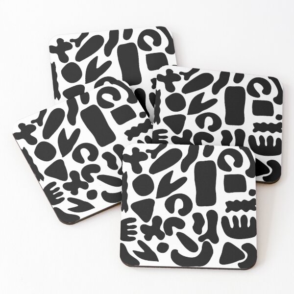 Item preview, Black and White Abstract Shapes  designed and sold by Designnary.