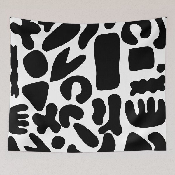 Item preview, Black and White Abstract Shapes  designed and sold by Designnary.