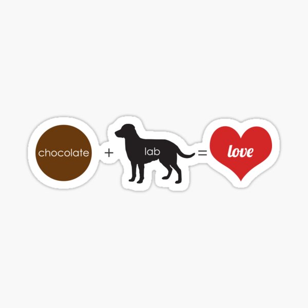 Chocolate Lab Love Sticker