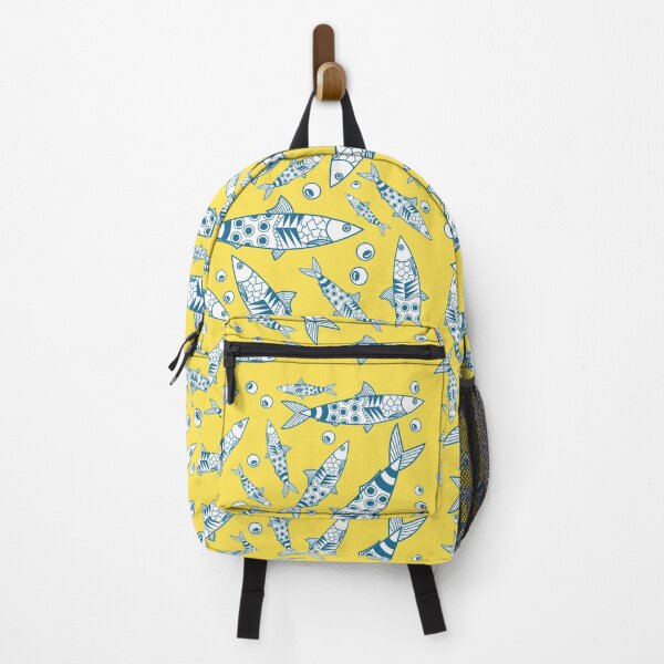 Item preview, Portuguese Lisbon Sardines Pattern Azulejos Yellow designed and sold by idovedesign.