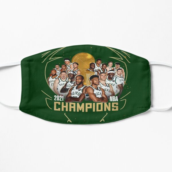 M i l w a u k e e b u c k s champs 2021 Flat Mask