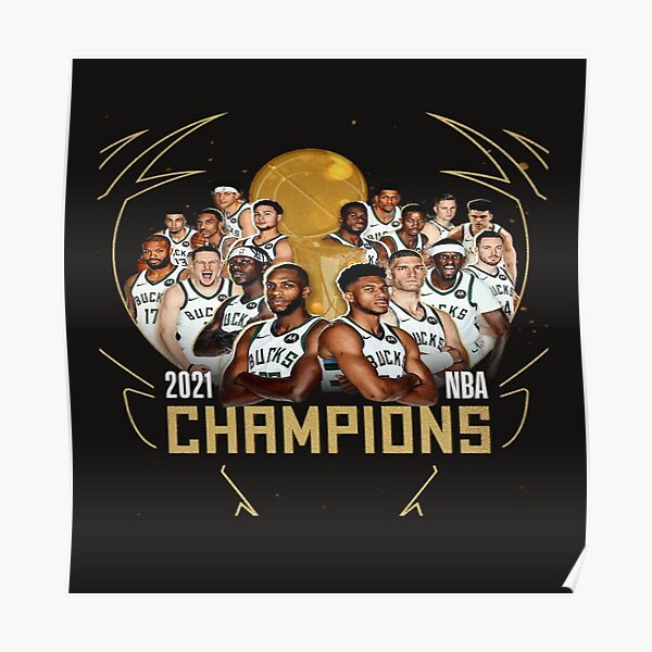 M i l w a u k e e b u c k s champs 2021 Poster