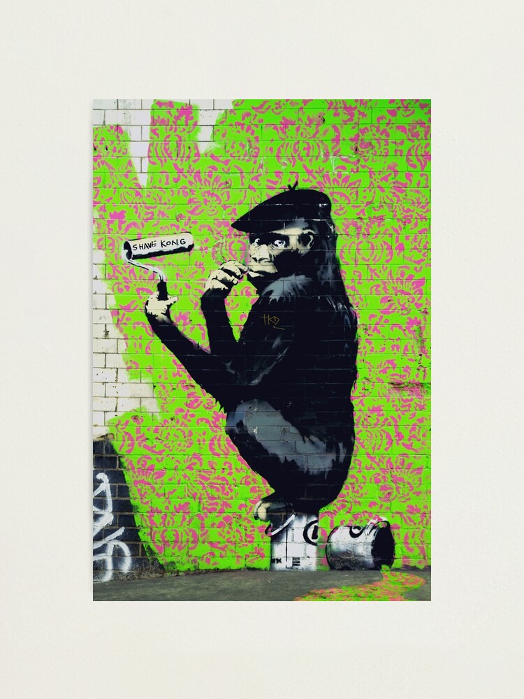 banksy 最初期作品「gorilla」プリントキャンバス banksy 最初期作品