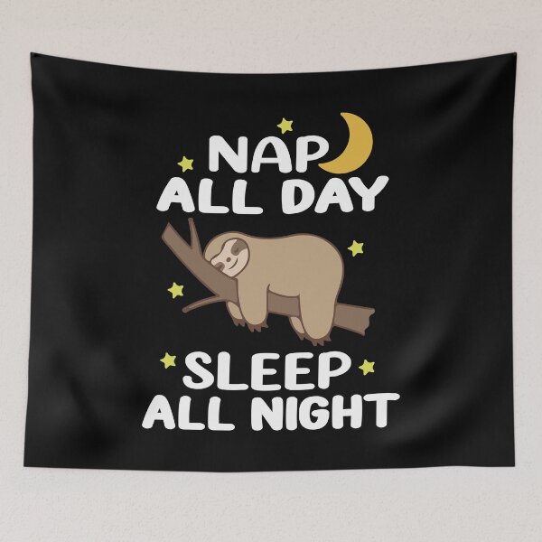 Item preview, Funny Sloth Nap All Day Sleep All Night Sloths Lover designed and sold by designbychow.