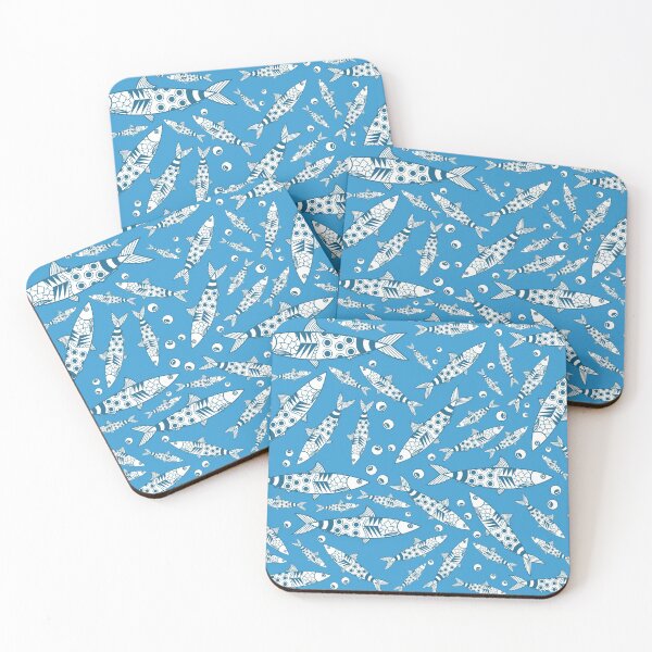 Item preview, Portuguese Lisbon Sardines Pattern Azulejos Blue designed and sold by idovedesign.