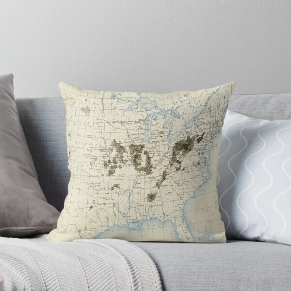 Item preview, Old US Coal Mining Map (1898) Vintage United States Carbon Fuel Atlas designed and sold by BravuraMedia.