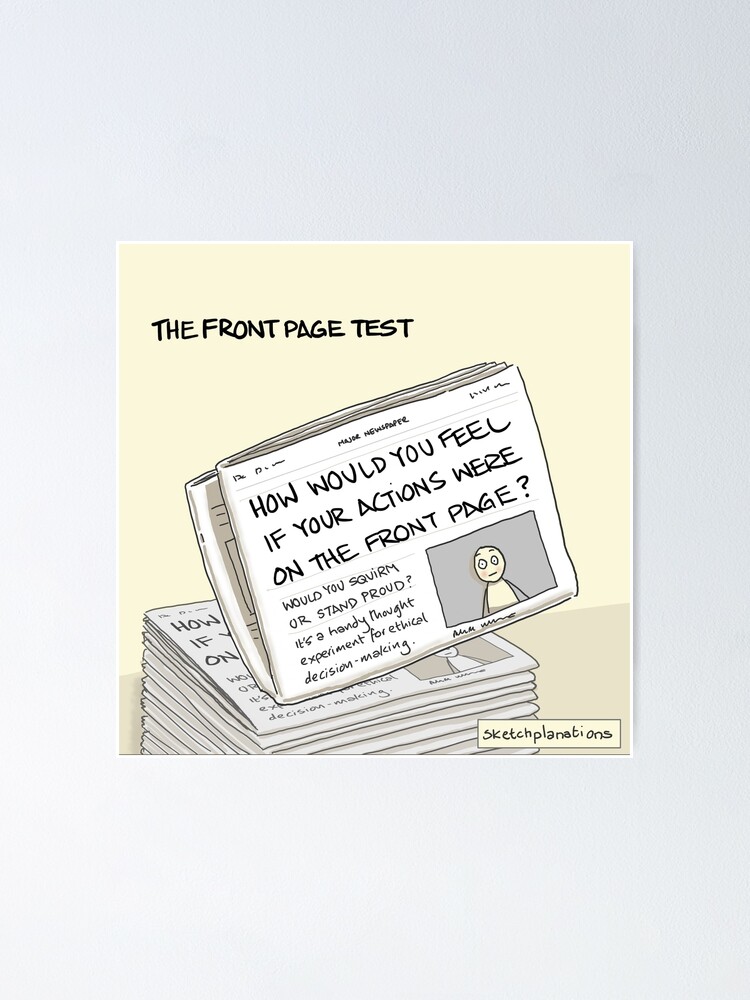 The front page test Poster for Sale by sketchplanator