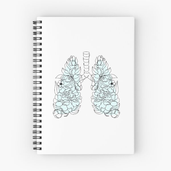 Item preview, Floral lungs line art. Floral Lungs Anatomy Poster  designed and sold by OneLinePrint.