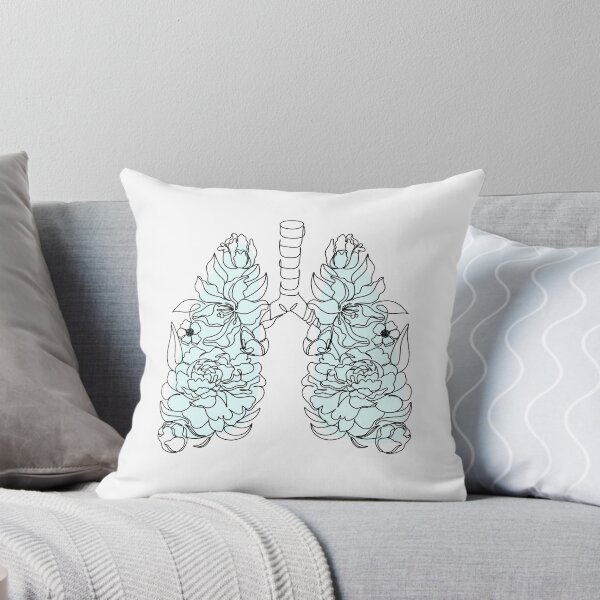 Item preview, Floral lungs line art. Floral Lungs Anatomy Poster  designed and sold by OneLinePrint.