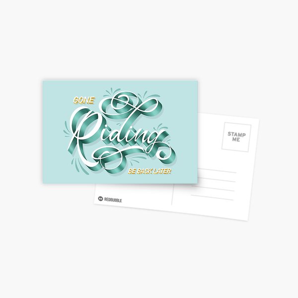 Gone Riding Postcard