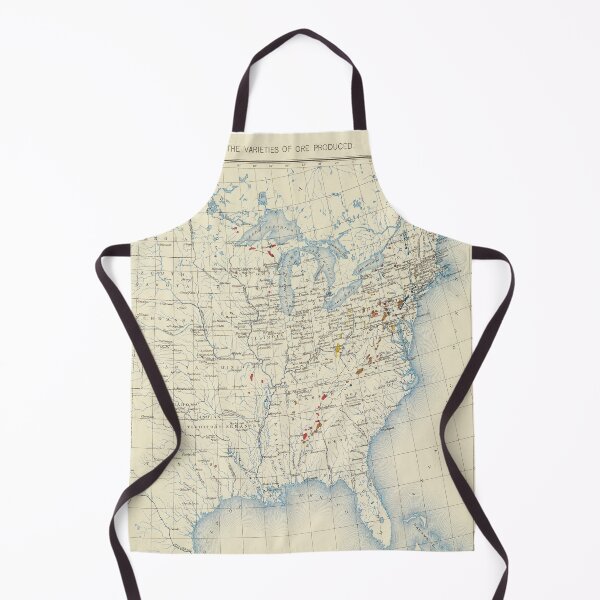 Item preview, Old US Iron Mining Map (1898) Vintage United States Metal Ore Atlas designed and sold by BravuraMedia.