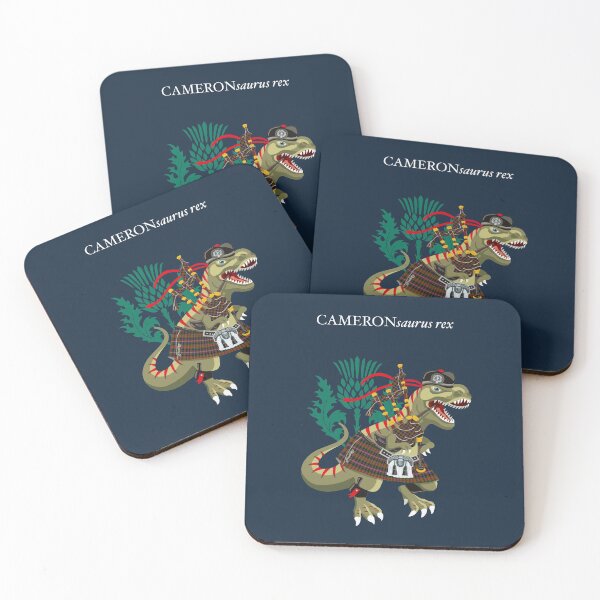 Item preview, Clanosaurus Rex CAMERONsaurus rex Cameron of Erract Family Tartan designed and sold by Lisa Rotenberg.