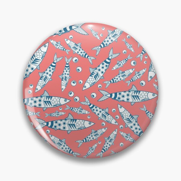 Item preview, Portuguese Lisbon Sardines Pattern Azulejos Pink designed and sold by idovedesign.