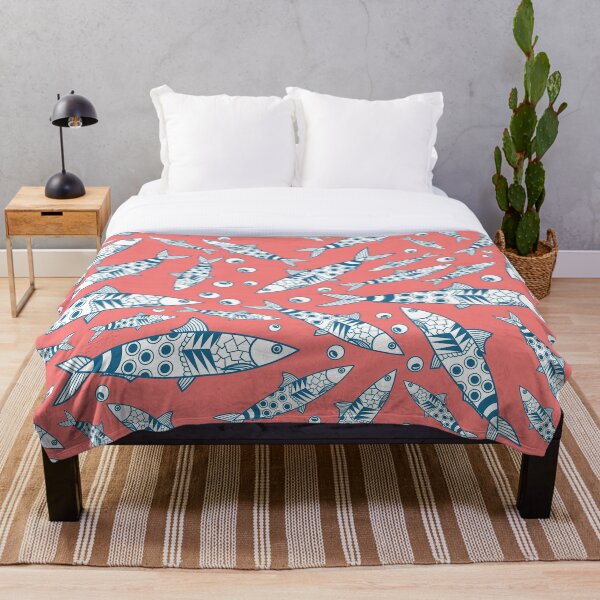 Item preview, Portuguese Lisbon Sardines Pattern Azulejos Pink designed and sold by idovedesign.