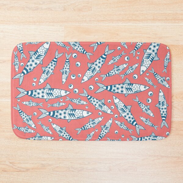 Item preview, Portuguese Lisbon Sardines Pattern Azulejos Pink designed and sold by idovedesign.